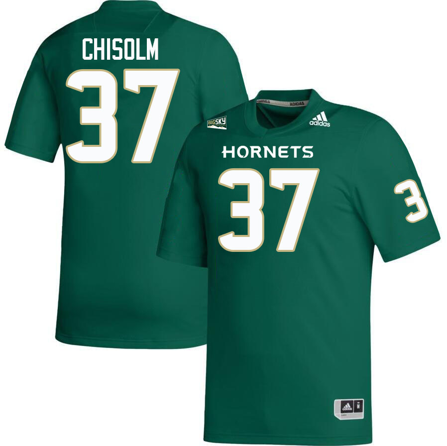 Sacramento State Hornets #37 Xander Chisolm College Football Jerseys Stitched Sale-Green